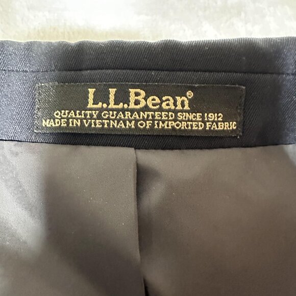 Vintage L.L. Bean Blazer Men Size 42T Blue Golden Buttons 2-Button Sport Coat EU - Picture 7 of 13